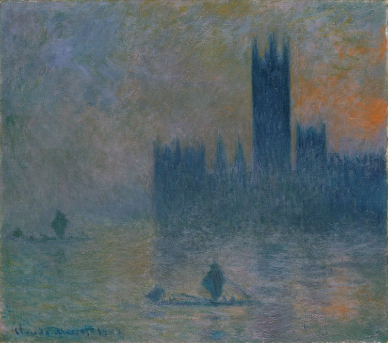 Oscar-Claude Monet reprodukcija Houses of Parliament, Fog Effect