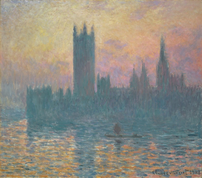 Oscar-Claude Monet reprodukcija Houses of Parliament, Sunset