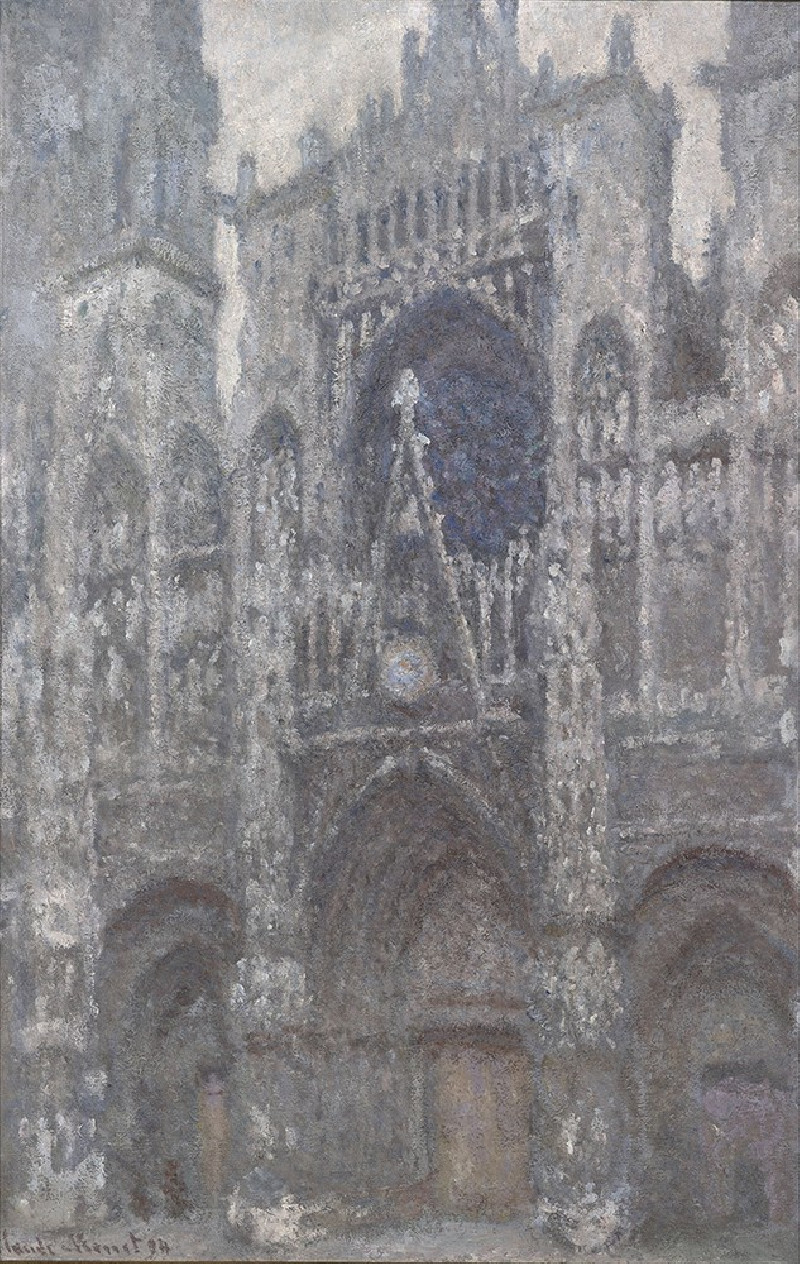 Oscar-Claude Monet reprodukcija Rouen Cathedral, Grey Weather