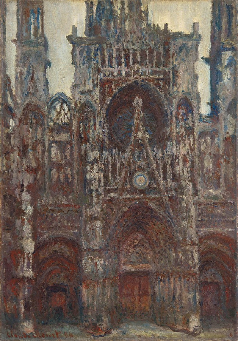 Oscar-Claude Monet reprodukcija Rouen Cathedral, The Portal, Harmony in Brown