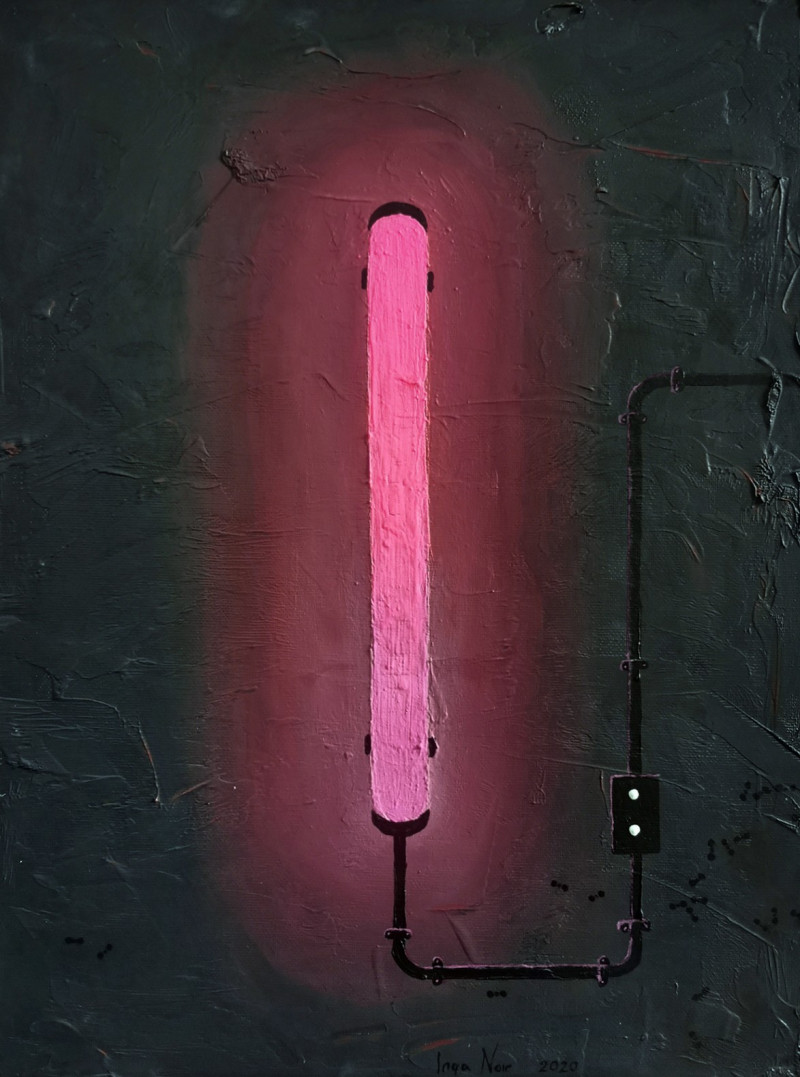 Inga Noir Mrazauskaitė reprodukcija Rožinis neonas