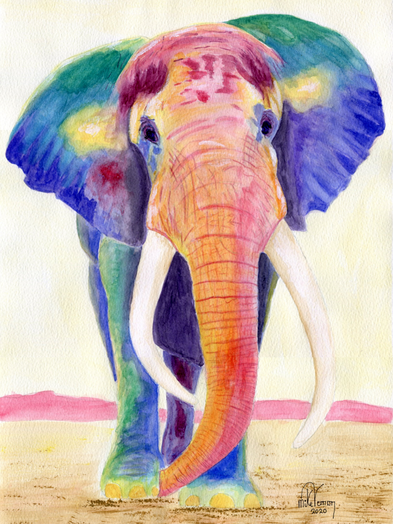 Mike Vernon reprodukcija Elephant Colours