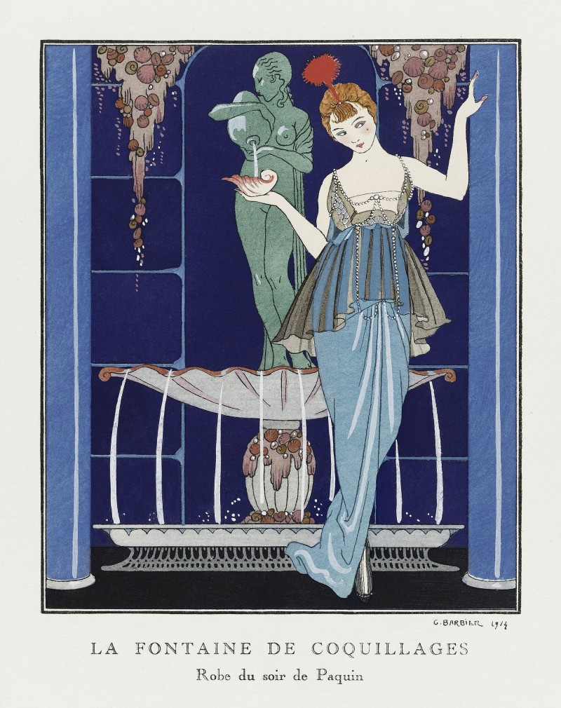 La Fontaine de coquillages: Robe du soir de Paquin (1914)