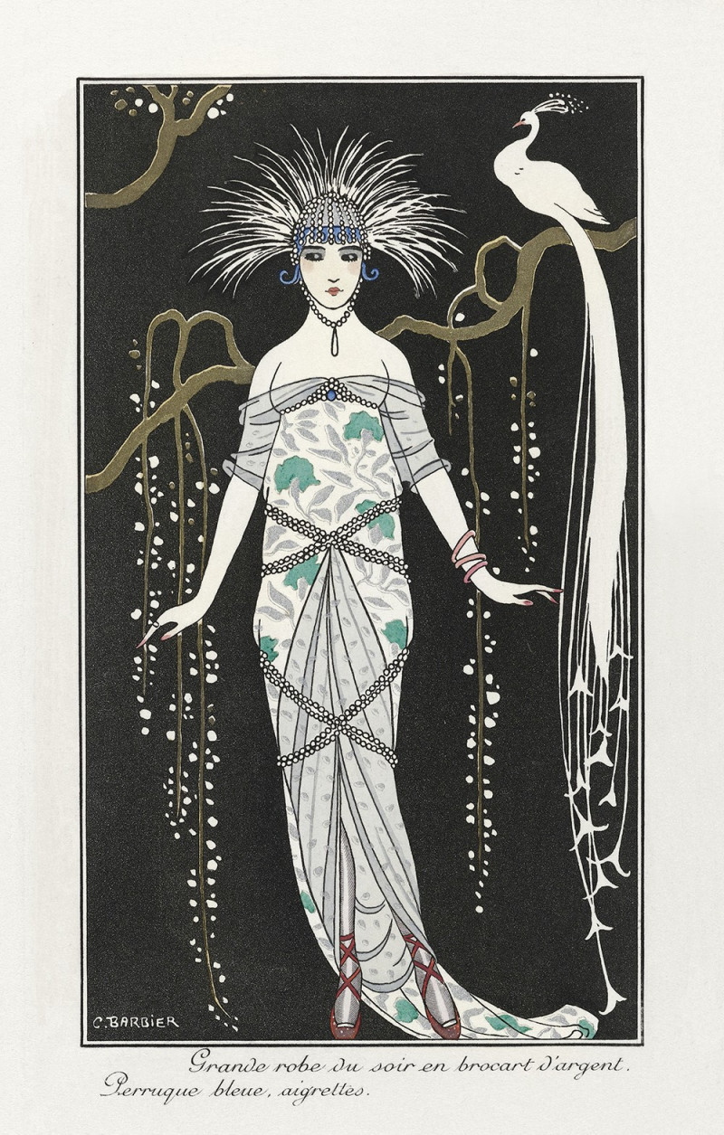 Costumes Parisiens: Grande robe du soir from Journal des Dames et des Modes (1914) 