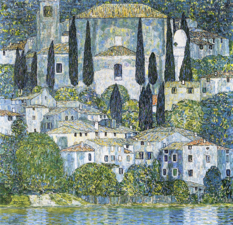 Gustav Klimt reprodukcija Kirche in Cassone