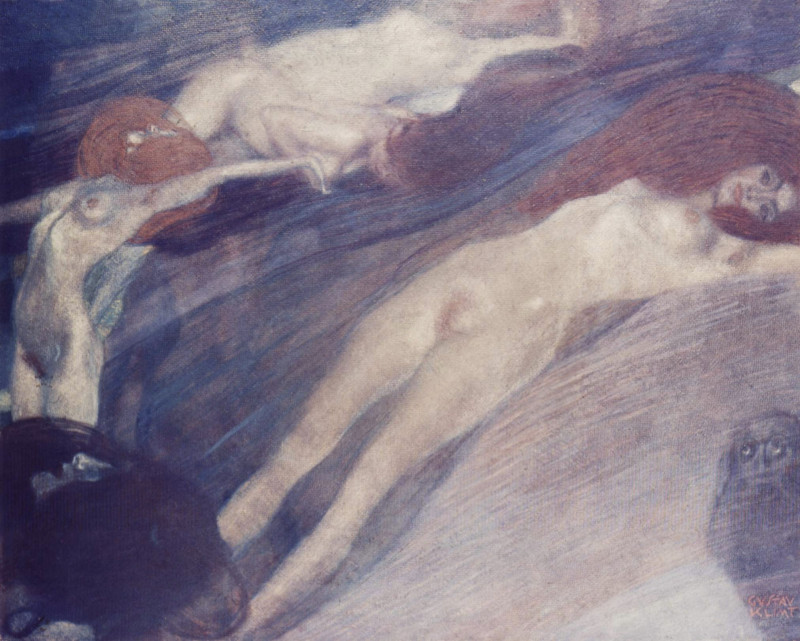Gustav Klimt reprodukcija Bewegte Wasser
