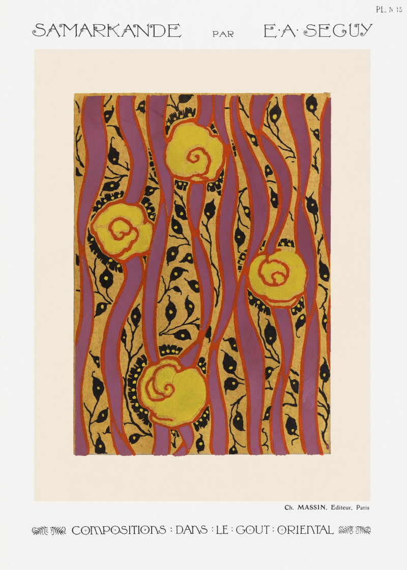 Emile-Alain Séguy reprodukcija Flower pattern Art Deco