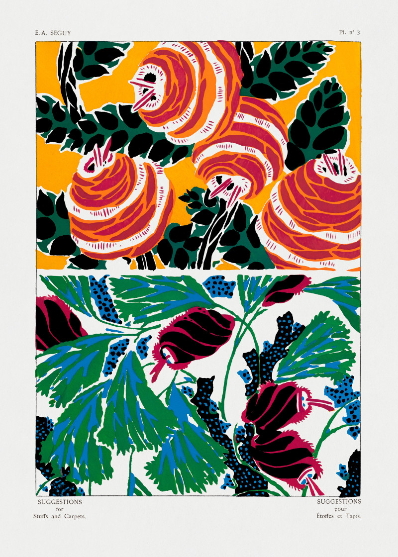Emile-Alain Séguy reprodukcija Vintage floral patterns 2