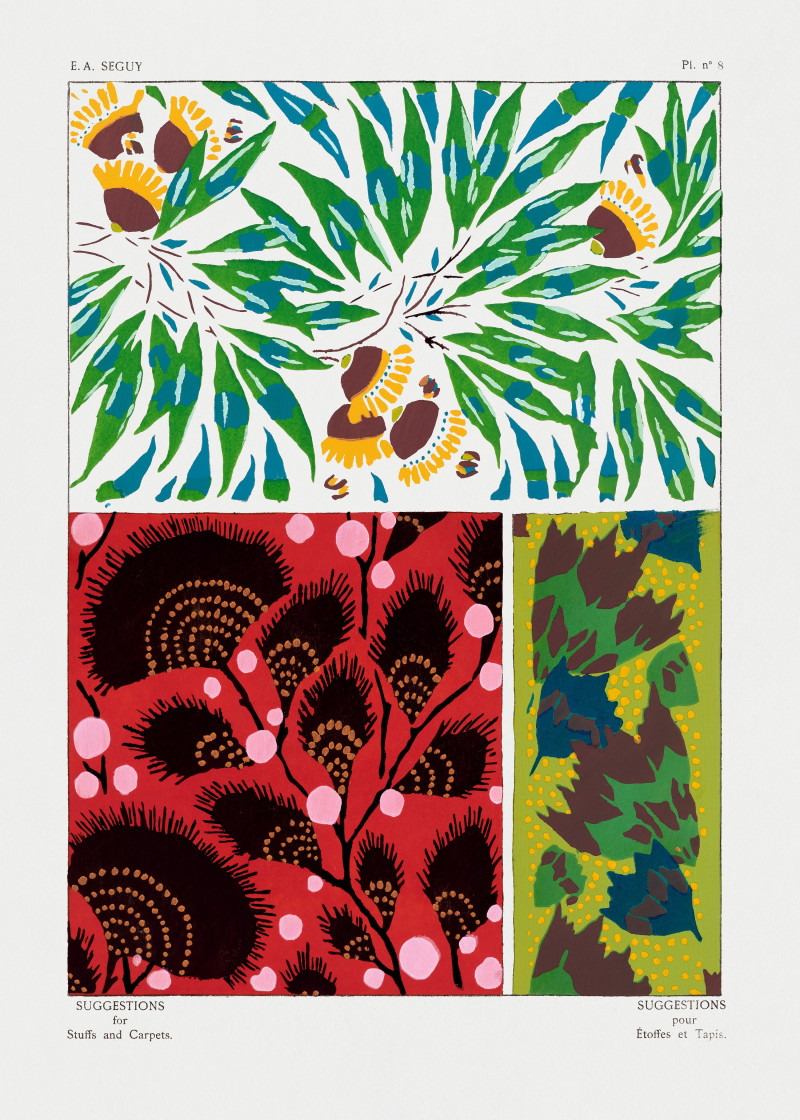Emile-Alain Séguy reprodukcija Vintage floral patterns