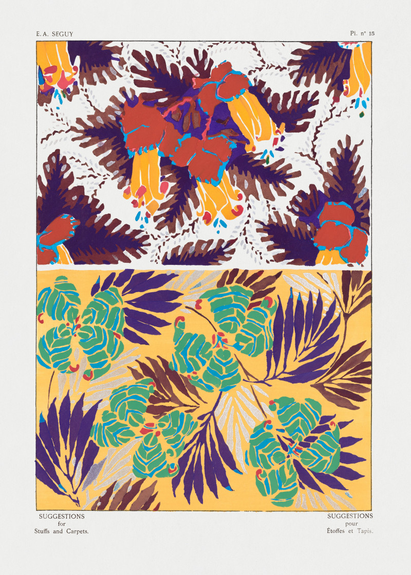 Emile-Alain Séguy reprodukcija Vintage flower patterns 3