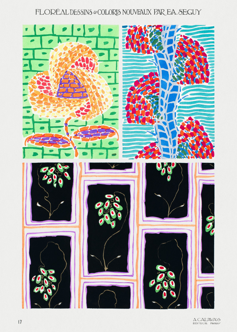Emile-Alain Séguy reprodukcija Colorful floral design 2