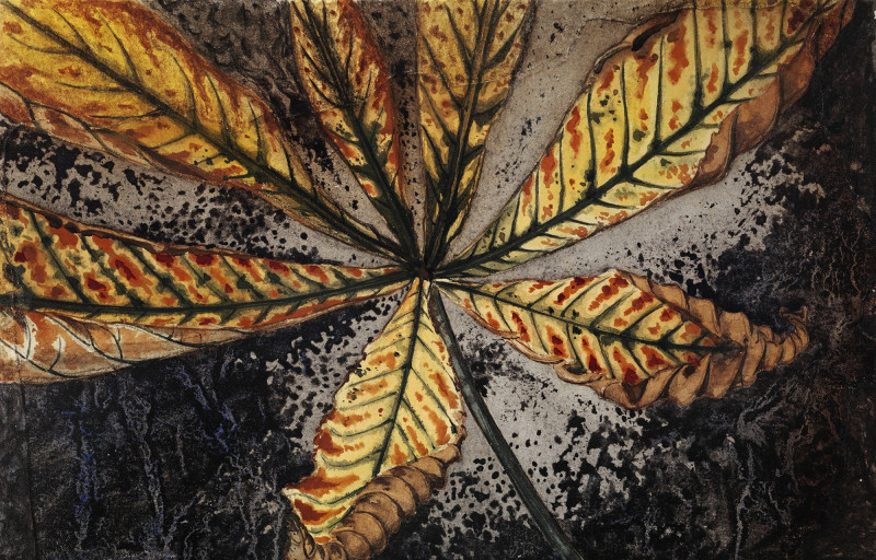 Chestnut leaf giclee print by Julie de Graag