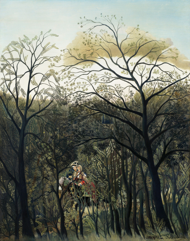 Henri Rousseau reprodukcija Rendezvous in the Forest