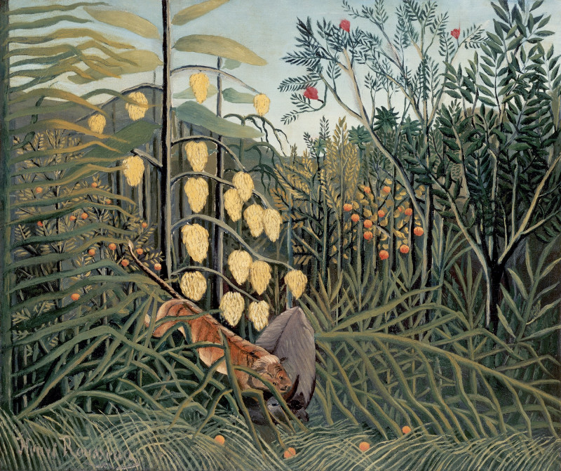 Henri Rousseau reprodukcija In a Tropical Forest