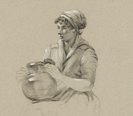 Sitting Girl With A Big Jug (1800 - 1809)