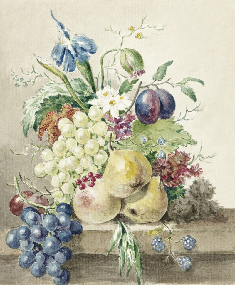 Jean Bernard reprodukcija Still Life Of Flowers And Fruits (1775-1883)